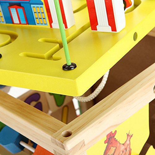 Cub din lemn cu activitati 5 in 1 - imagine 6