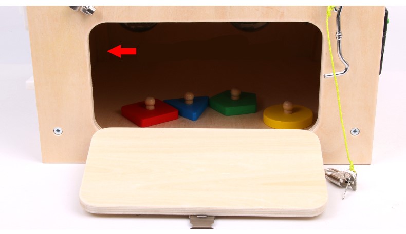 Cub multifunctional Montessori cu activitati educative din lemn