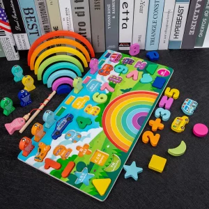 Joc logaritmic Curcubeu Puzzle cifre masini