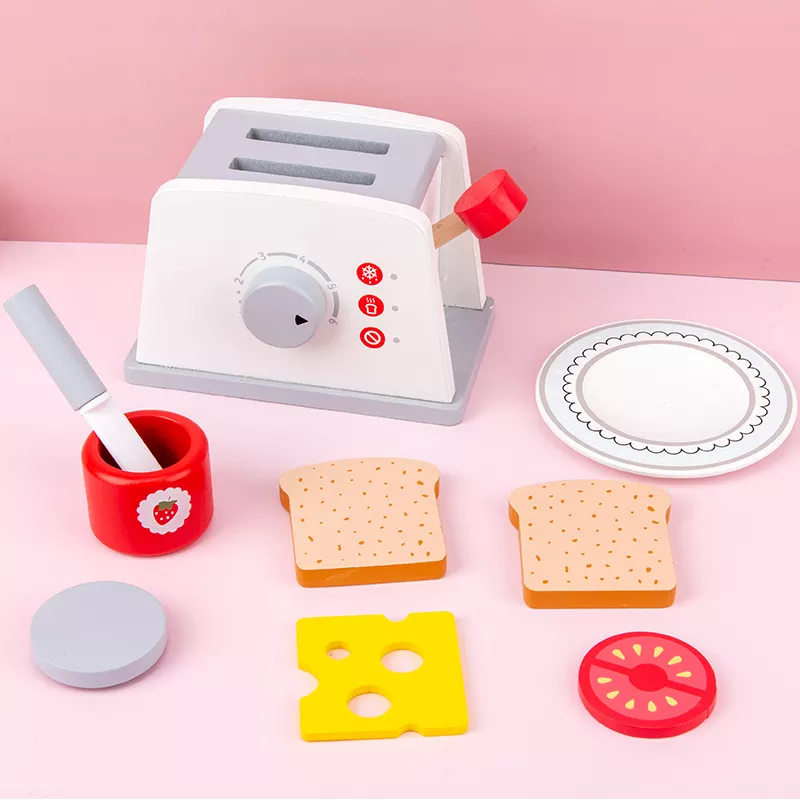 Prajitor paine Toaster lemn cu accesorii