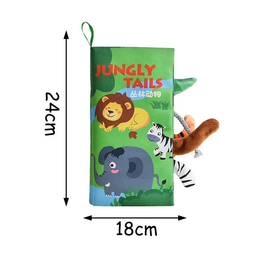 carte-textila-moale-senzoriala-bebe-animale-diferite-cu-codita
