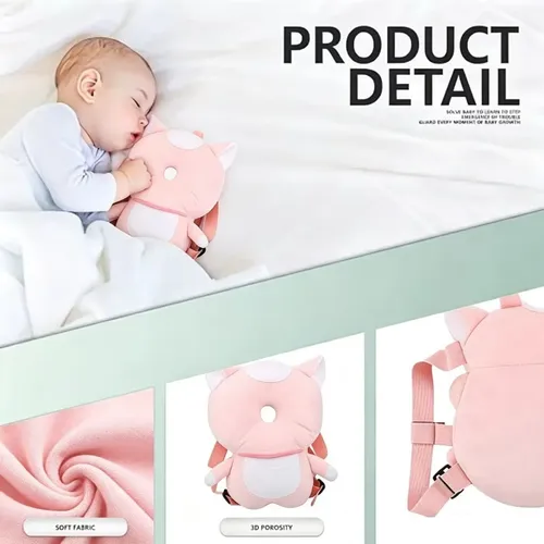 Perna sub forma de Pisica protectie Cap si Spate Rucsac bebe