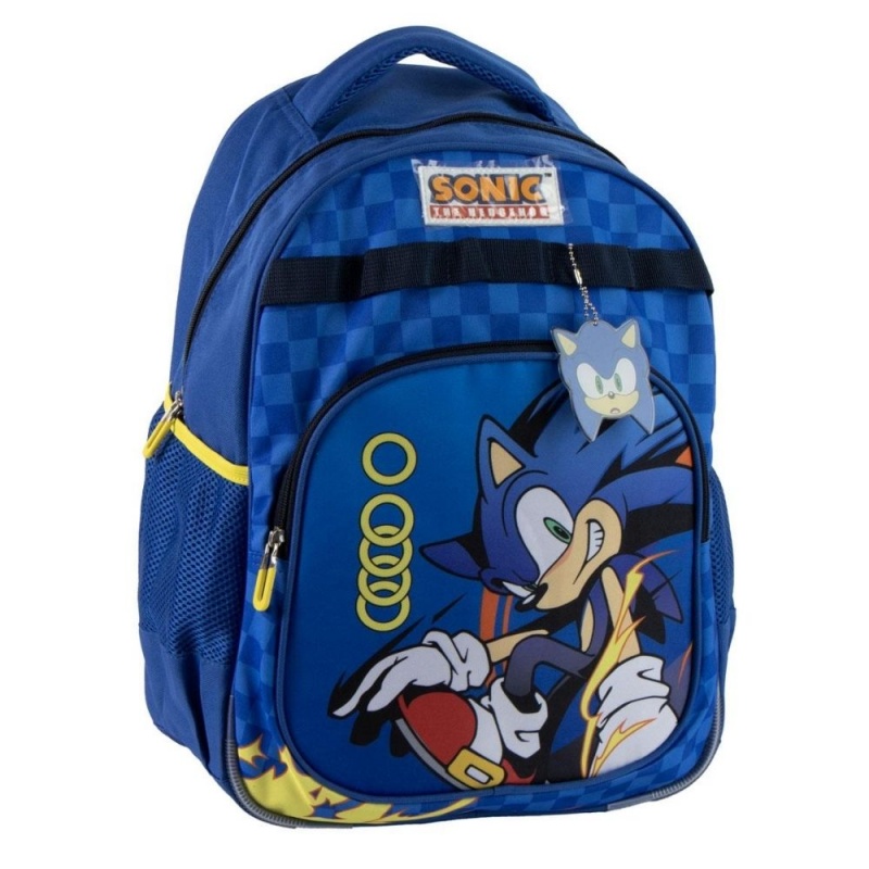 Ghiozdan Scoala copii Sonic Albastru Impermeabil Rucsac reglabil