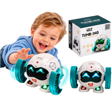 Robot Inteligent Interactiv cu Lumini LED si Miscari Acrobatice 360°