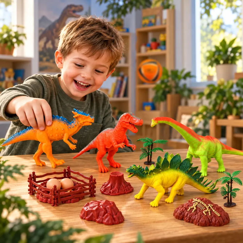 Set de joaca cu Dinozauri 16 piese Accesorii educative preistorice