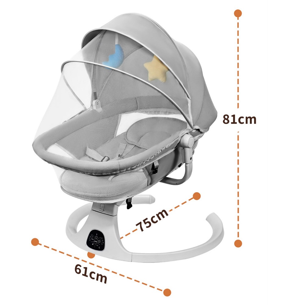 Leagan electric Crem 2in1 pentru bebe 5 Trepte Balansare Bluetooth